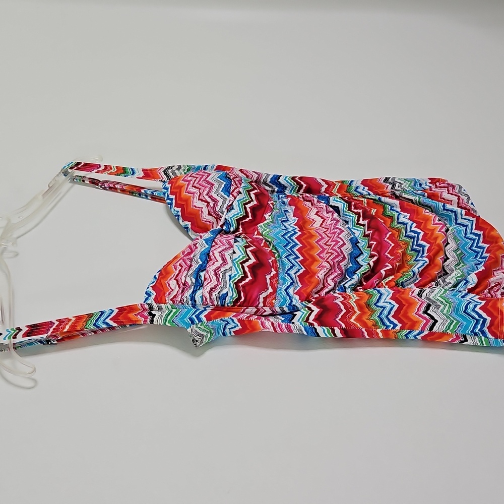 LaBlanca Tankini Top Multicolor Ruching Size 8 - Picture 3 of 12
